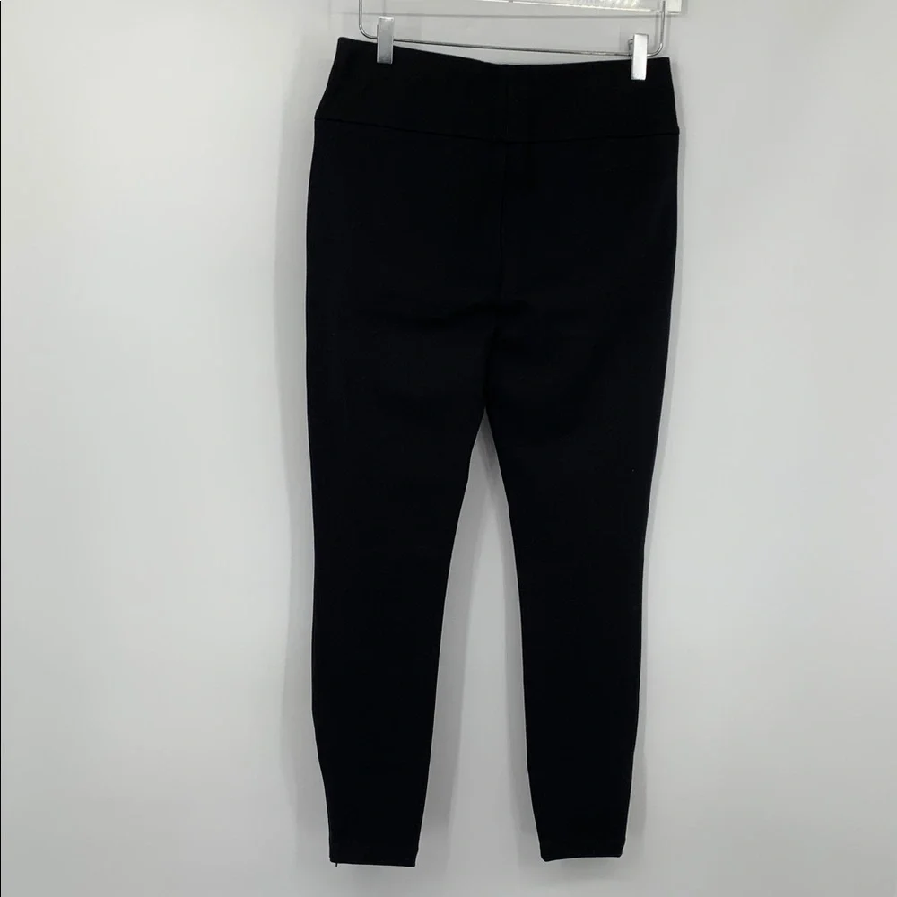 CAbi Zipper leggings black stretch knit active pull-on yoga zip pants new Medium